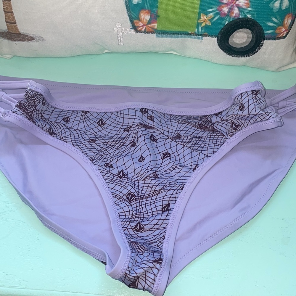 Volcom 
 lavender reversible bikini bottom NWOT
